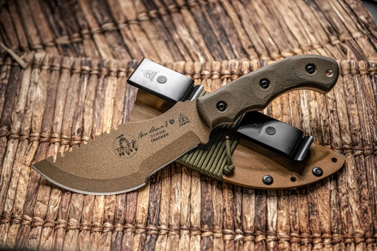 TOPS Knives Tom Brown Tracker #1 6.38" Cerakote Coyote Tan Fixed Blade Knife TBT01-TAN