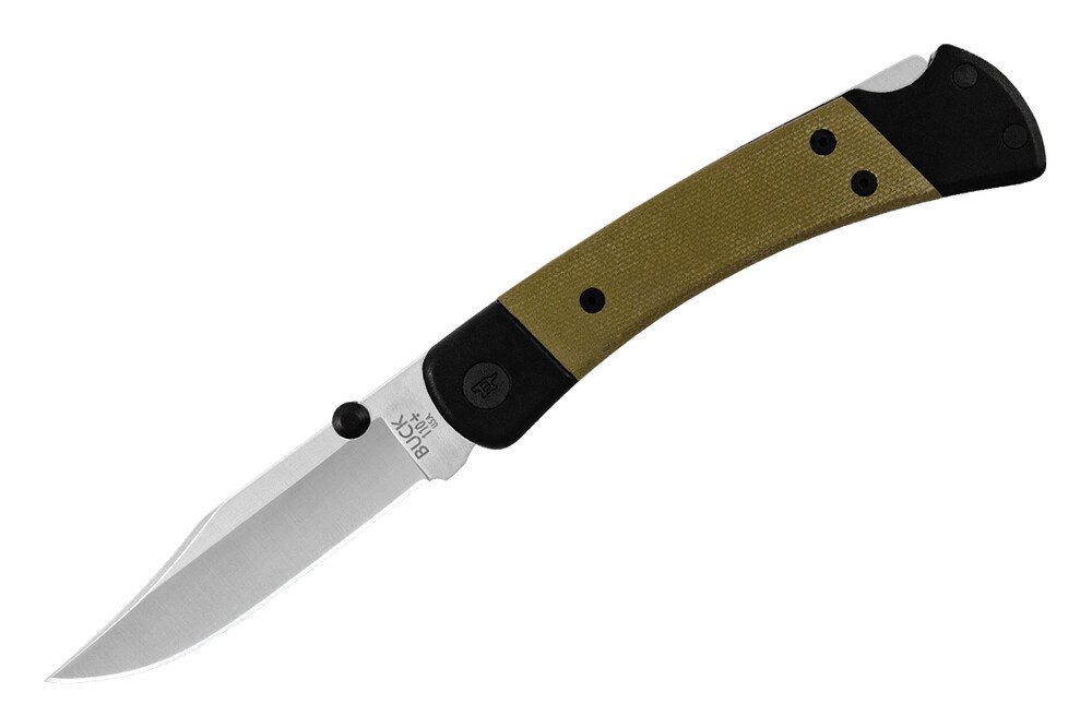 Buck 110 Hunter Sport 3.75" S30V OD Green Canvas Micarta Folding Knife