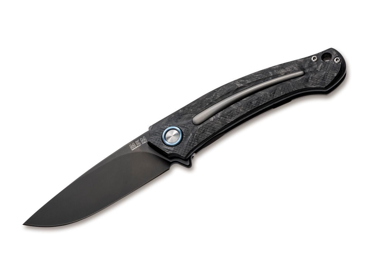 MKM Arvenis 3.35" PVD M390 Marbled Carbon Fiber Folding Knife - Lucas Burnley Design