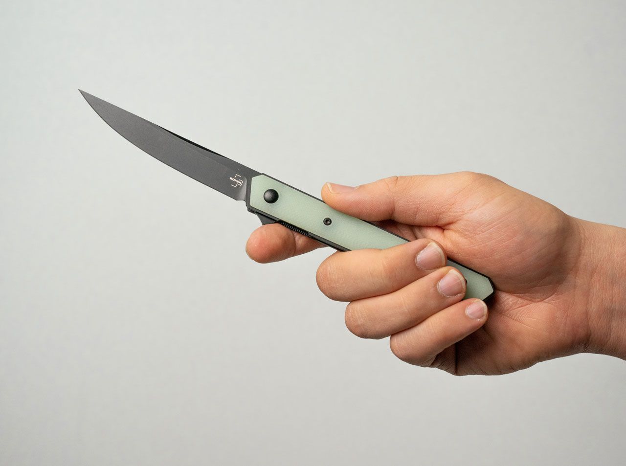 Boker Plus Kwaiken Air 3.54" Black VG-10 IKBS Jade G10 Folding Knife 01BO343
