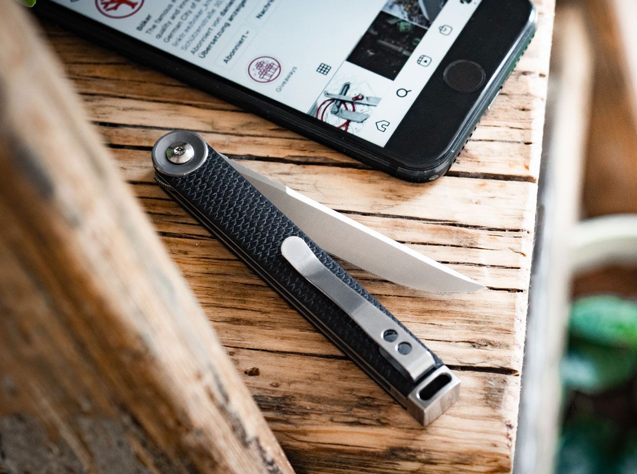 Boker Plus Kaizen 3.03" D2 Minimalist Flipper G10 Folding Knife 01BO390