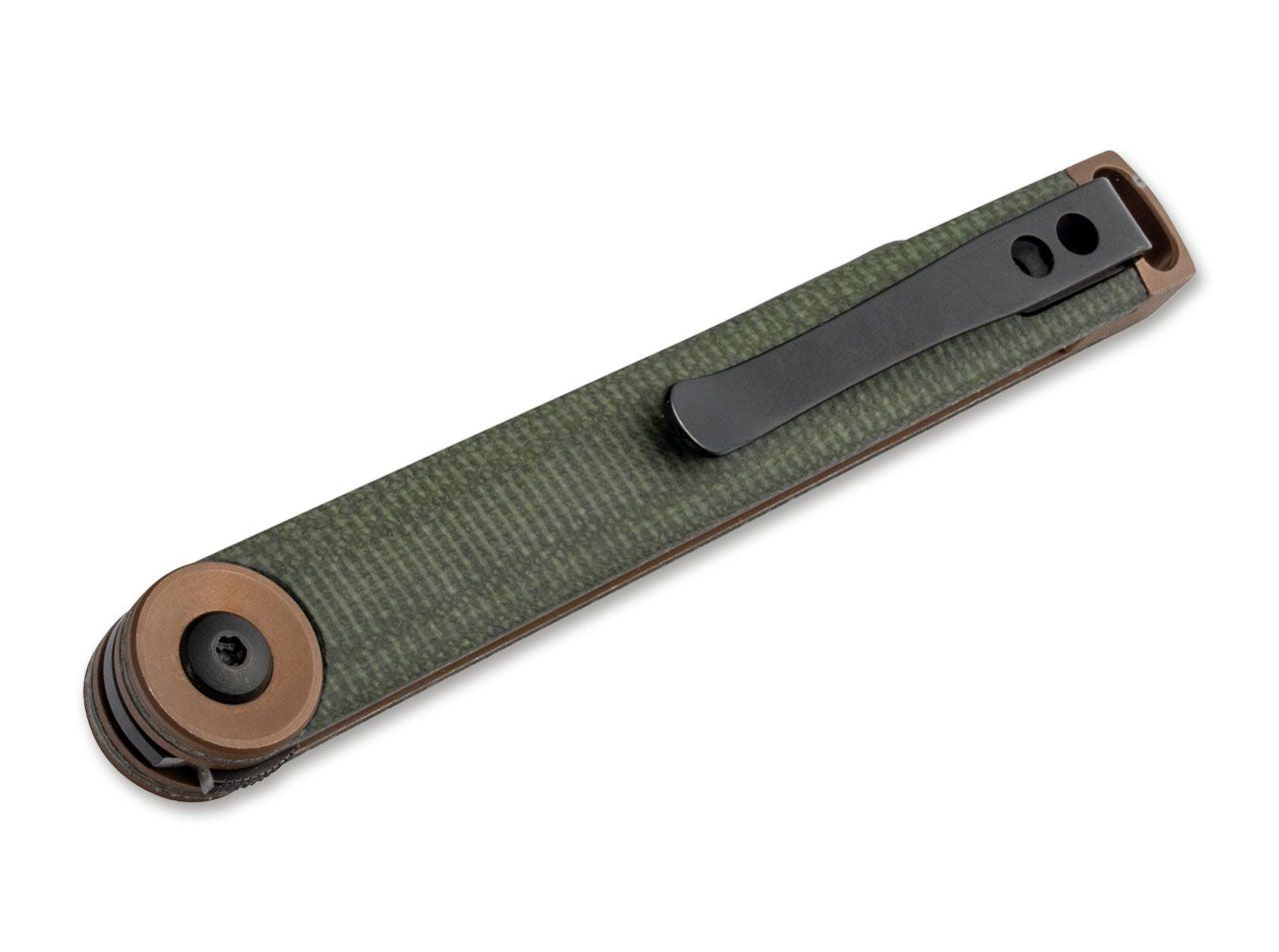 Boker Plus Kaizen 3.03" D2 Minimalist Flipper Green Micarta Folding Knife 01BO391