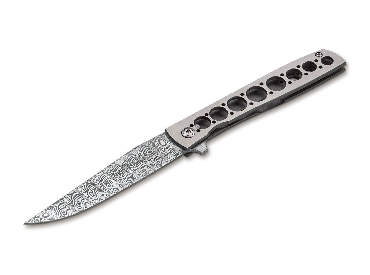 Boker Plus Urban Trapper 3.4" Damasteel Titanium IKBS Flipper Folding Knife Zinker Design 01BO739DAM