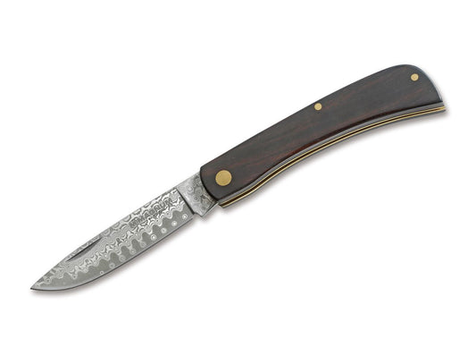 Boker Magnum Damascus Rangebuster 2.64" Slipjoint Folding Knife with Ebony Handle 01RY140DAM