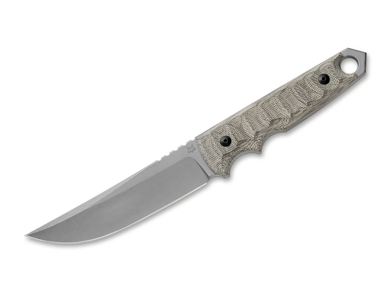 Fox Ryu 5.12" Niolox Stonewashed Green Canvas Micarta G10 Fixed Blade Knife FX-634 MOD