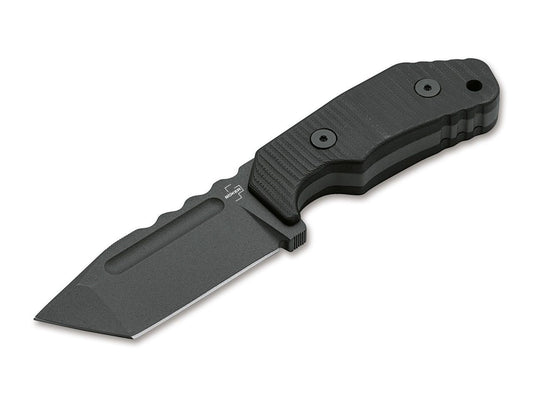 Boker Plus Little Dvalin Tanto 3.15" D2 G10 Fixed Blade Knife with Kydex Sheath 02BO034
