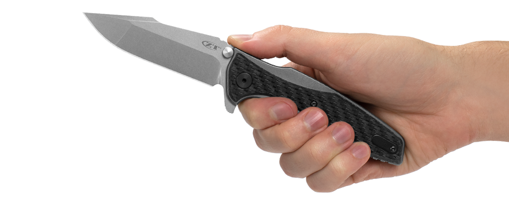 Zero Tolerance 0393GLCF Hinderer 3.5" CPM 20CV Glow Carbon Fiber Titanium Folding Knife