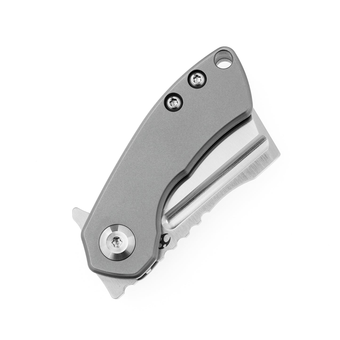 Kansept Mini Korvid 1.5" CPM S35VN Gray Titanium Folding Cleaver Knife by Koch Tools K3030A2