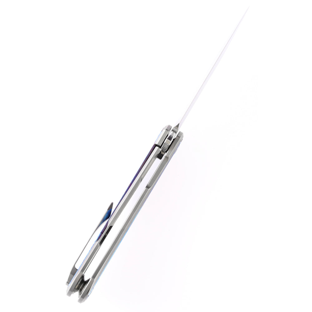 Kansept Kratos 3.79" CPM S35VN Timascus Titanium Folding Knife by Ostap Hel K1024A3