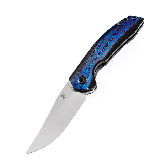 Kansept Mini Accipter 2.9" CPM S35VN Timascus Black Stonewashed Titanium Folding Knife  by Kim Ning K2007A6