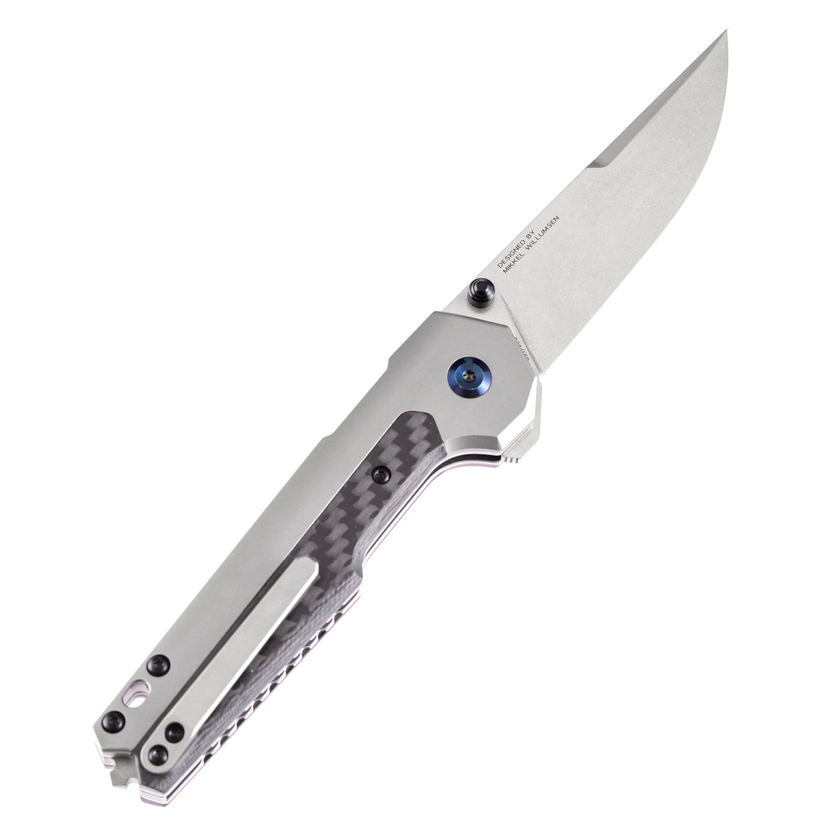Kansept EDC Tac Limited 3.1" CPM S35VN Carbon Fiber Titanium Folding Knife by Mikkel Willumsen K2009A2