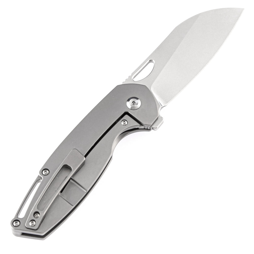 Kansept Model 6 3.1" M390 Titanium Wharncliffe Folding Knife by Nick Swan K1022A1