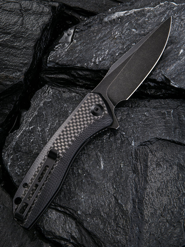 Civivi Baklash 3.5" 9Cr18MoV Black G10 Carbon Fiber Folding Knife C801I