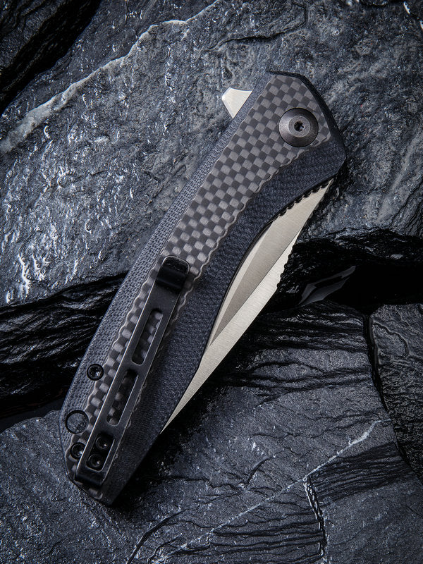 Civivi Baklash 3.5" 9Cr18MoV G10 Carbon Fiber Folding Knife C801D