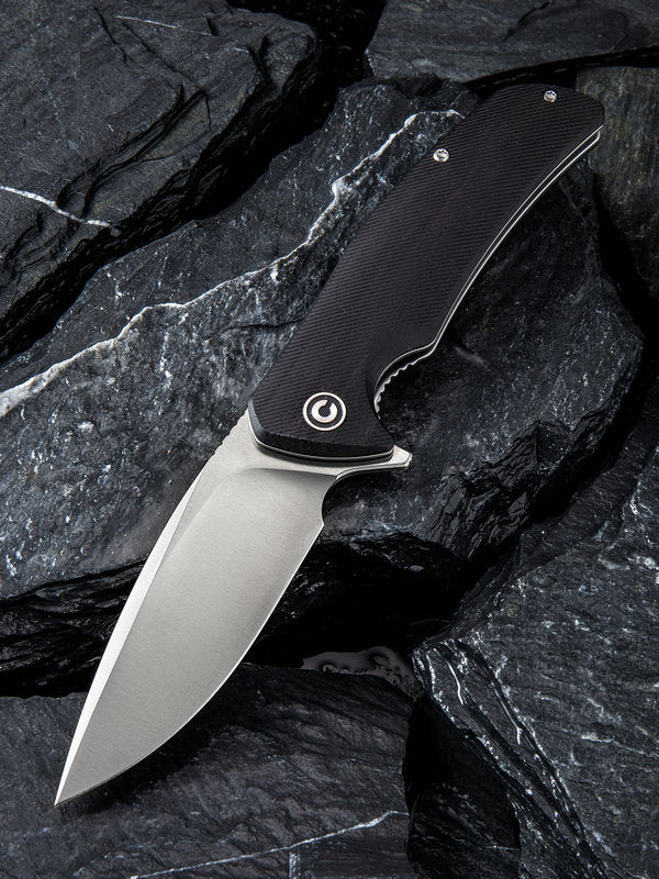 Civivi Incite 3.7" D2 Black Ebony Wood Folding Knife C908E