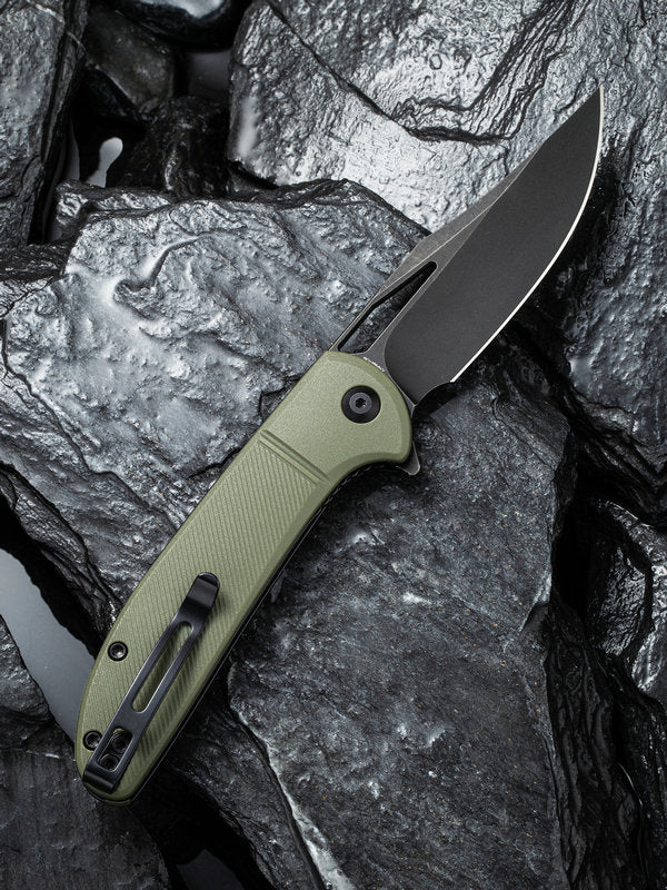 Civivi Ortis 3.25" 9Cr18MoV Black Stonewashed OD Green FRN Folding Knife C2013C