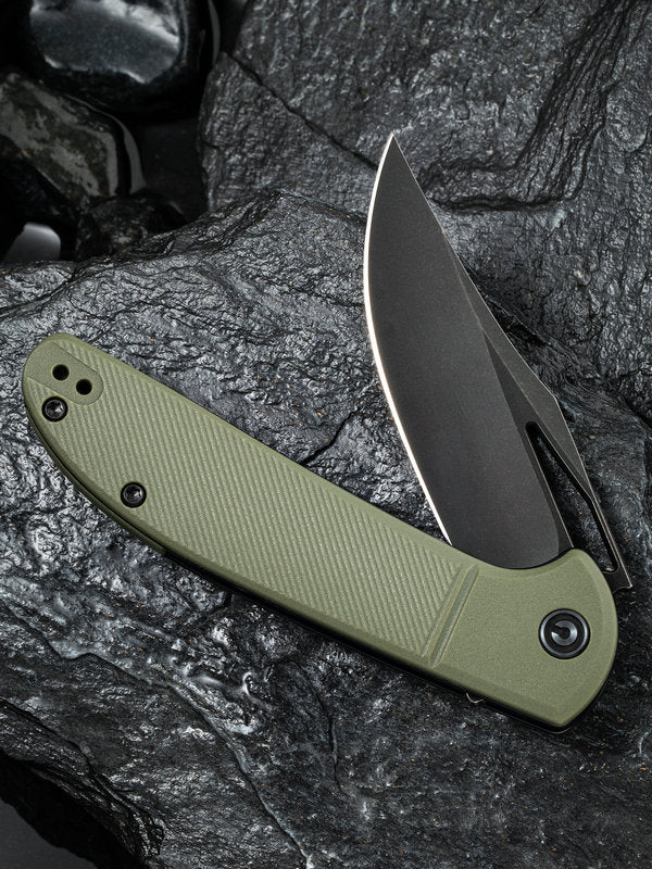 Civivi Ortis 3.25" 9Cr18MoV Black Stonewashed OD Green FRN Folding Knife C2013C