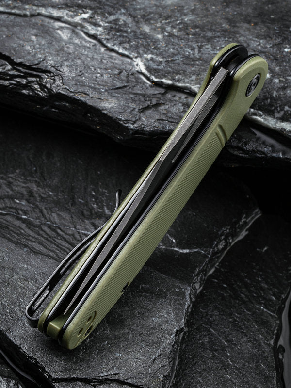 Civivi Ortis 3.25" 9Cr18MoV Black Stonewashed OD Green FRN Folding Knife C2013C