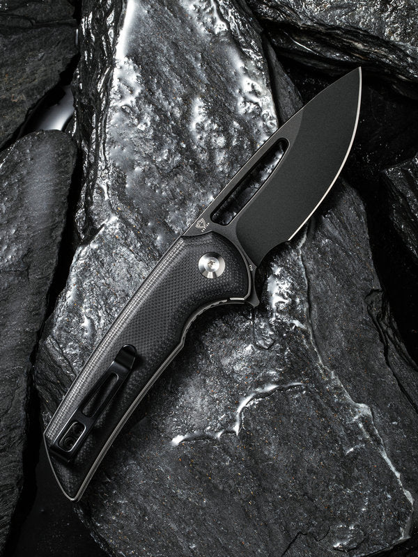 Civivi Ferrum Forge Odium 2.65" D2 Black Stonewashed Black G10 Folding Knife C2010E