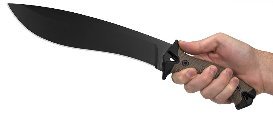Kershaw Camp 10 Tan High Carbon 65Mn Survival Fixed Blade Machete Knife