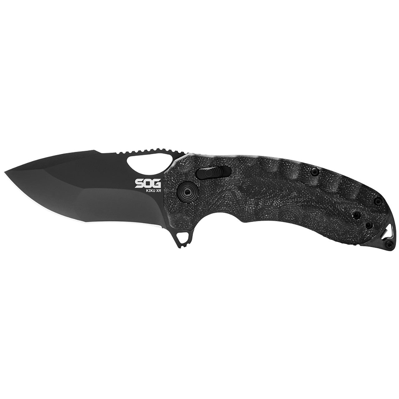 SOG Kiku XR Blackout 3.03" CTS XHP Black Linen Micarta Folding Knife