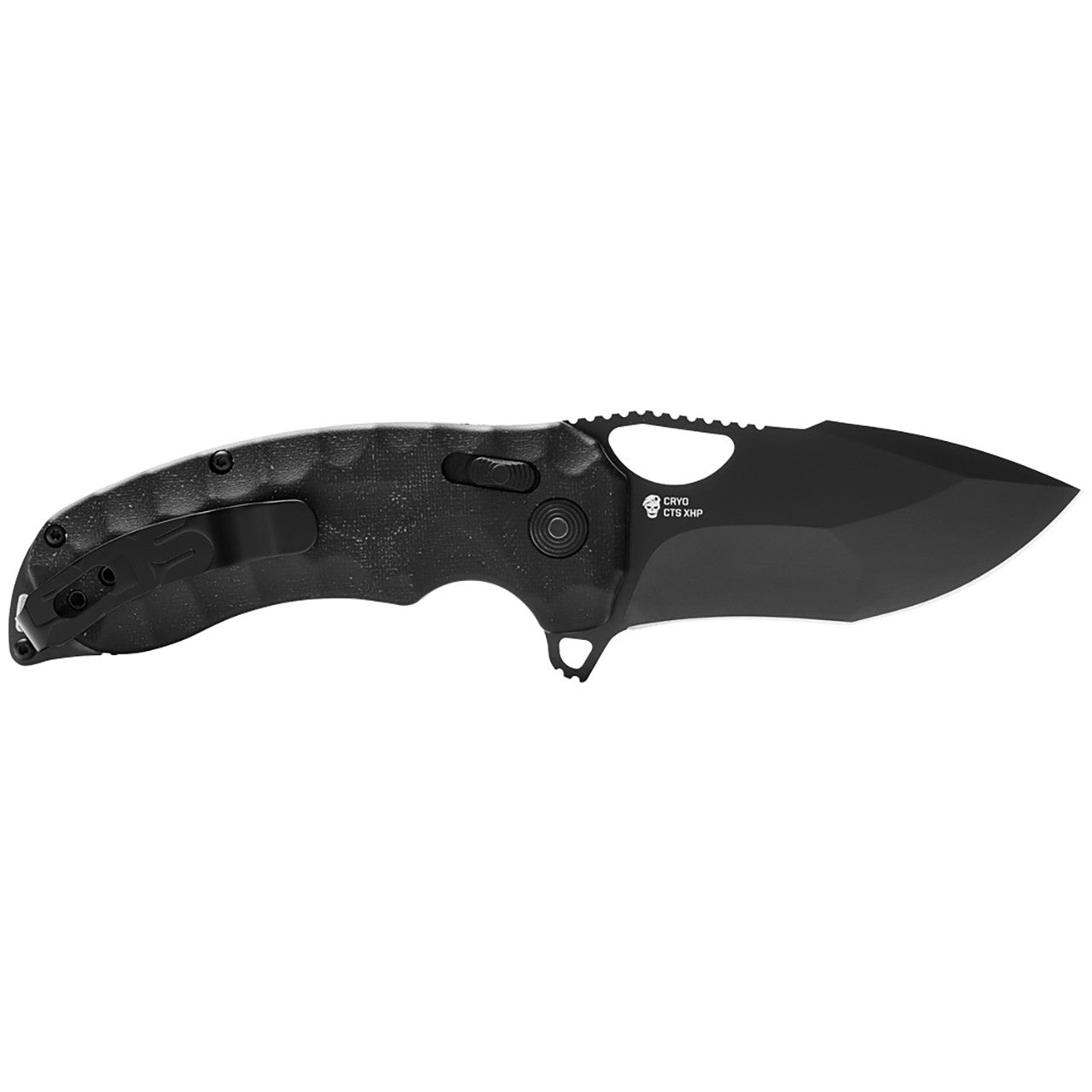 SOG Kiku XR Blackout 3.03" CTS XHP Black Linen Micarta Folding Knife