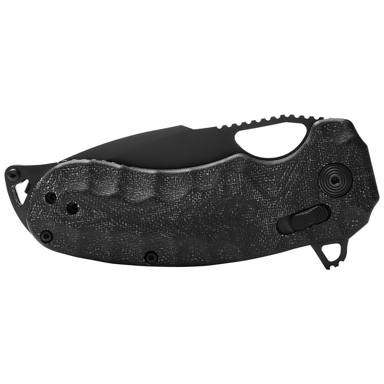 SOG Kiku XR Blackout 3.03" CTS XHP Black Linen Micarta Folding Knife