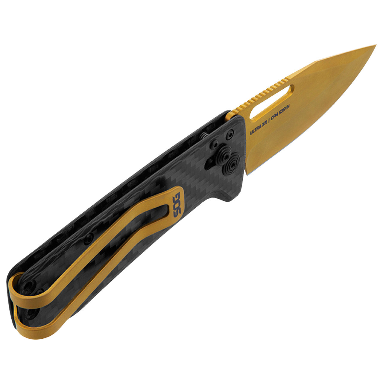 SOG Ultra XR 2.8" CPM S35VN Carbon & Gold Folding Knife