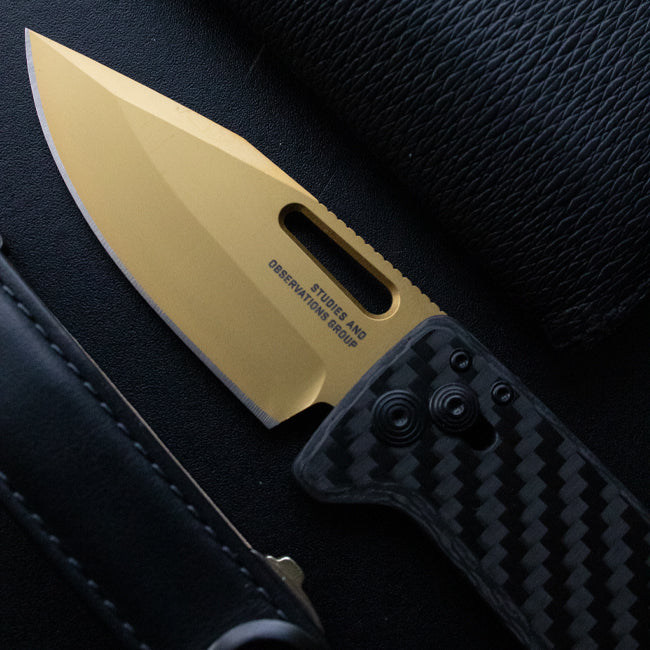 SOG Ultra XR 2.8" CPM S35VN Carbon & Gold Folding Knife