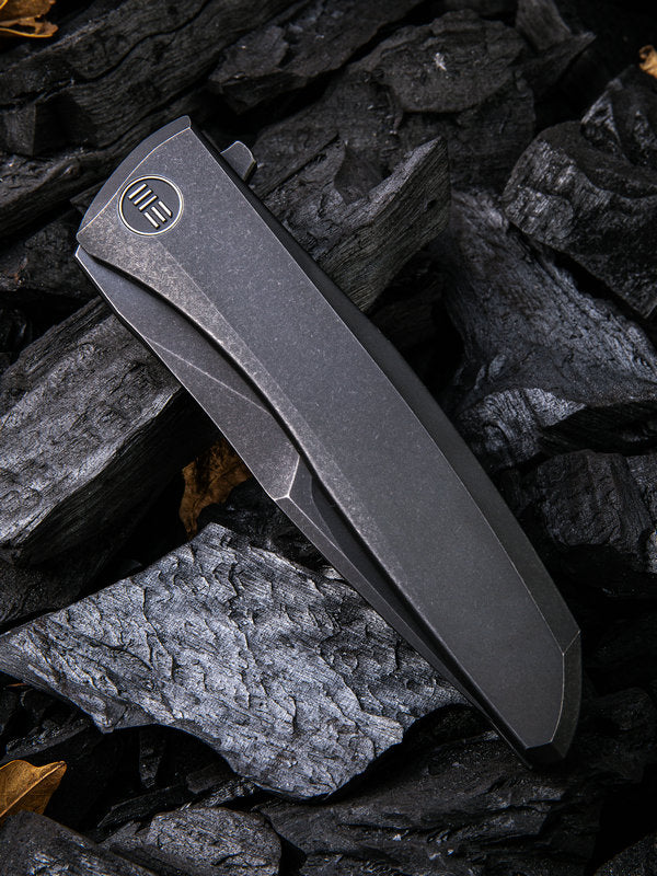 WE Knife Scoppio 3.63" CPM 20CV Black Titanium Folding Knife 923D