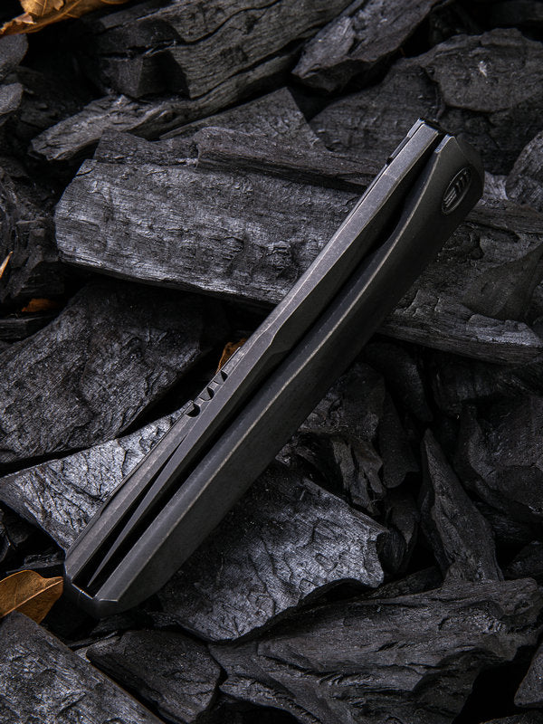 WE Knife Scoppio 3.63" CPM 20CV Black Titanium Folding Knife 923D