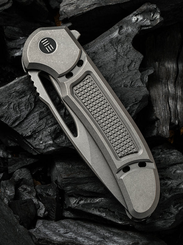WE Knife Ferrum Forge Minax 3.44" CPM 20CV Gray Titanium Folding Knife 2007B