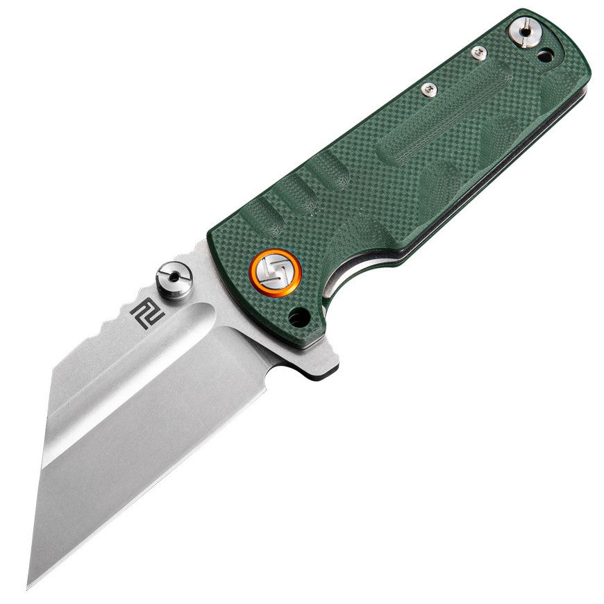 Artisan Proponent Large 3.84" D2 Green G10 Folding Knife - Dirk Pinkerton Design