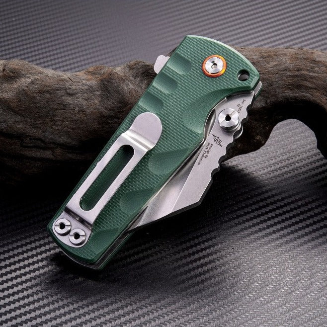 Artisan Proponent Large 3.84" D2 Green G10 Folding Knife - Dirk Pinkerton Design