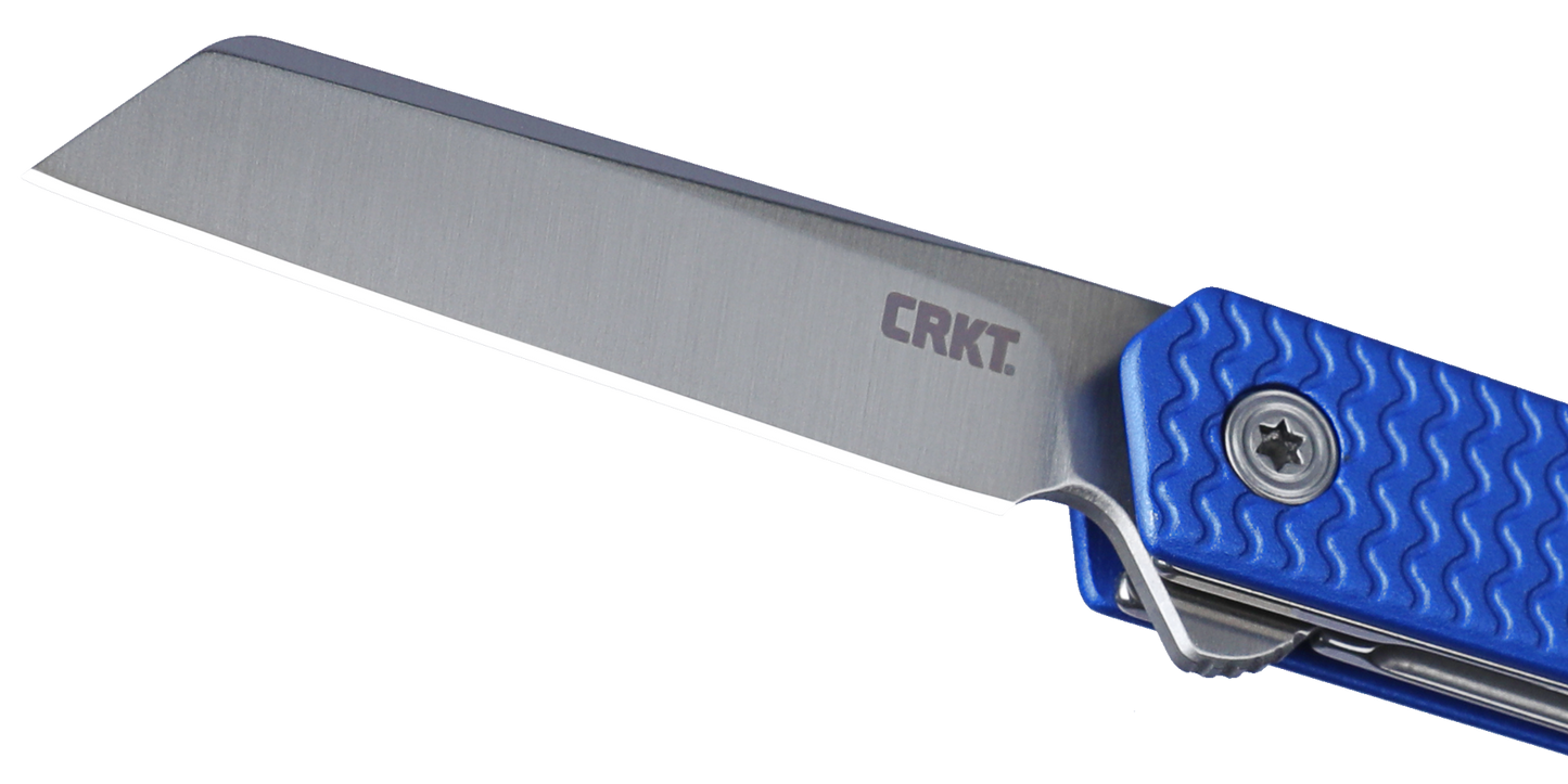 CRKT CEO Microflipper Sheepsfoot 2.21" Sandvik 12C27 IKBS Aluminum Folding Knife - Richard Rogers - 7083