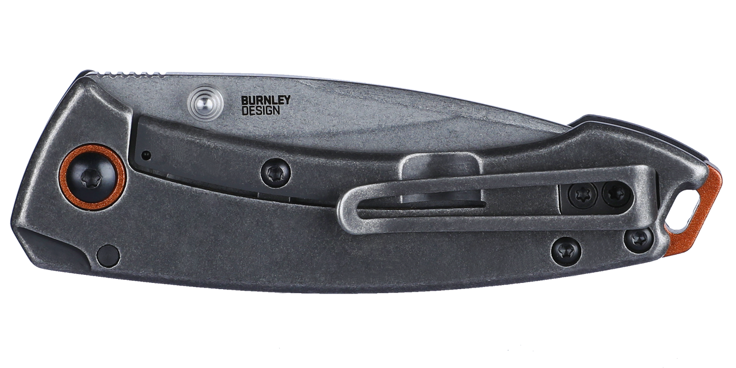 CRKT Tuna Compact 2.73" Stonewash Black G10 Folding Knife - Lucas Burnley - 2522