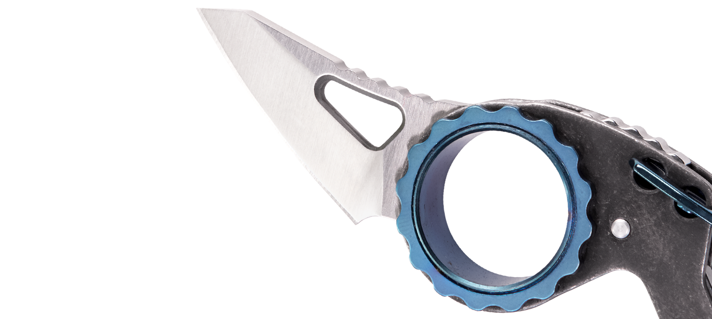 CRKT Compano Sheepsfoot 1.44" Keychain Carabiner Folding Knife - Mike Bond Design - 9083
