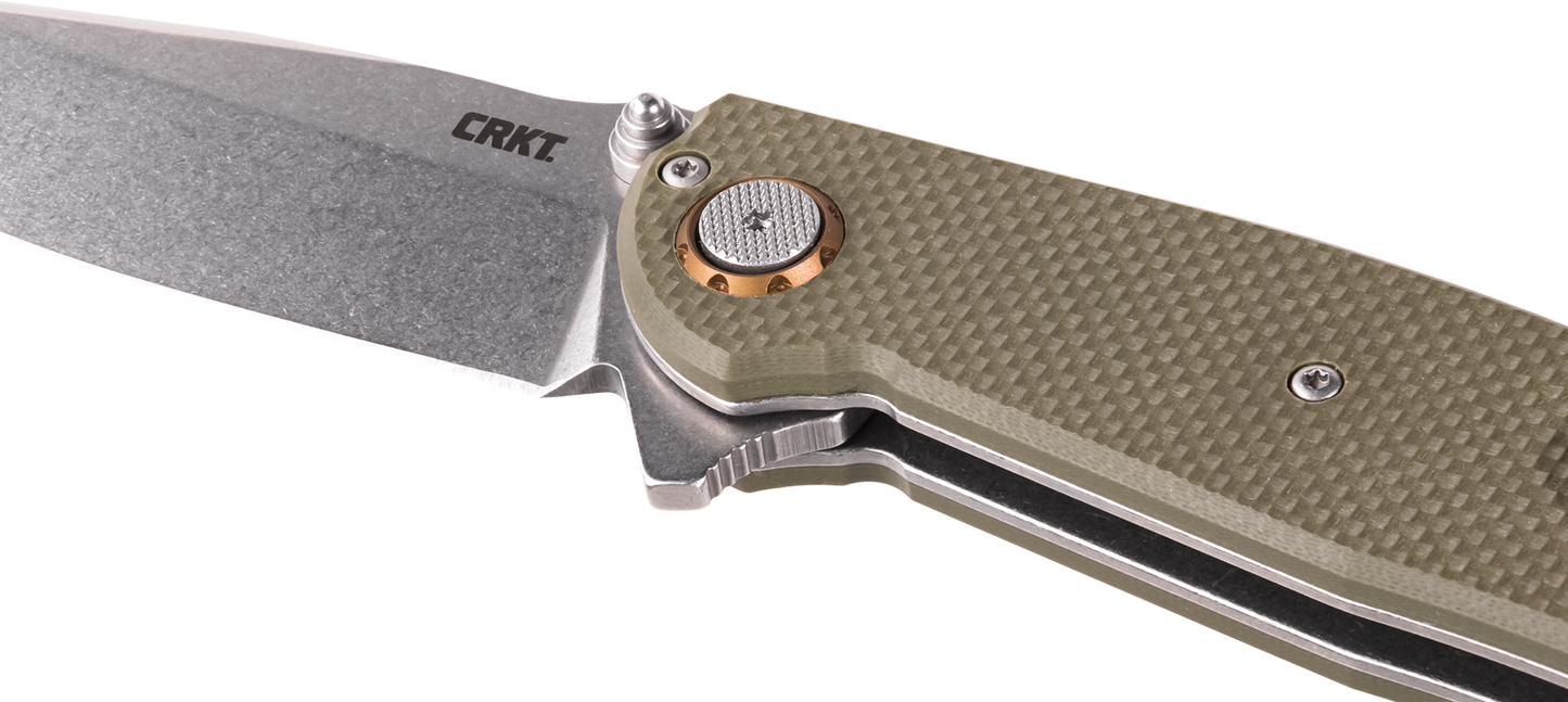 CRKT Butte 3.36" D2 A/O G10 Deadbolt Folding Knife - Lucas Burnley - 2471