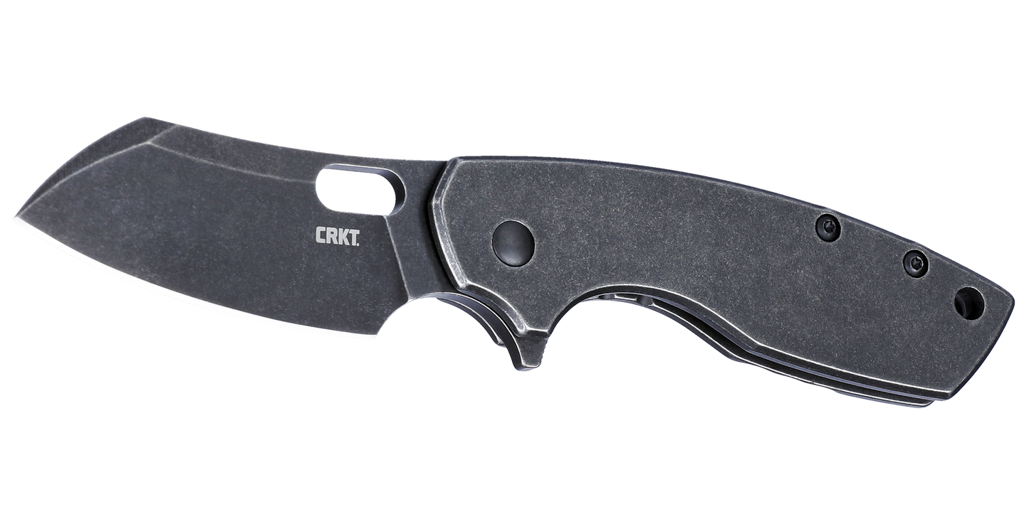 CRKT Pilar Large 2.67" Black Stonewash Folding Knife - Jesper Voxnaes - 5315KS