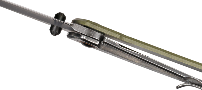 CRKT Tuna 3.22" Black Stonewash OD Green G10 Folding Knife - Lucas Burnley - 2520