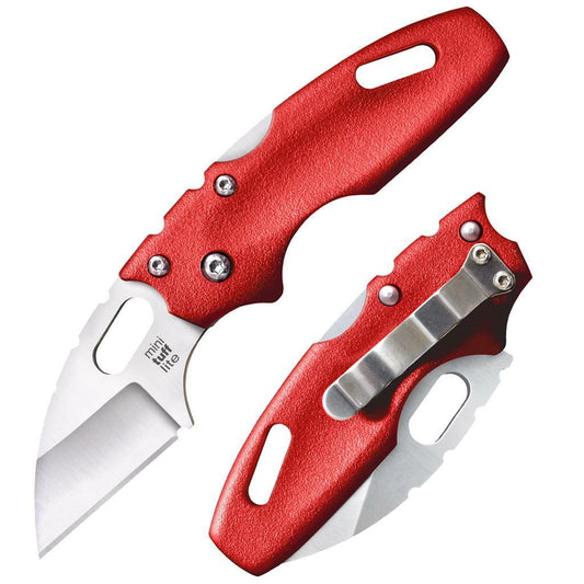 Cold Steel Mini Tuff Lite 2" AUS8A Folding Knife with Red Griv-Ex Handle 20MTR