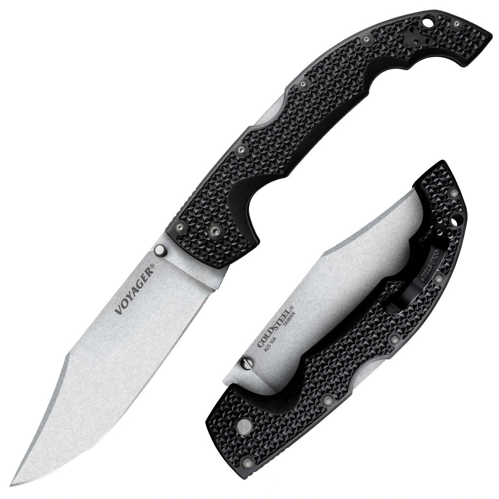 Cold Steel Voyager XL Clip Point 5.5" AUS10A Stonewash Folding Knife 29AXC