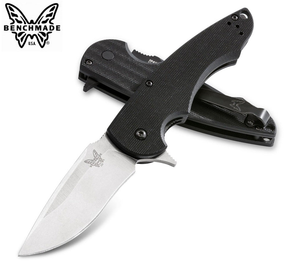 Benchmade 320 Precinct 3.3" 154CM Flipper Folding Knife with G10 Handle by Butch Ball