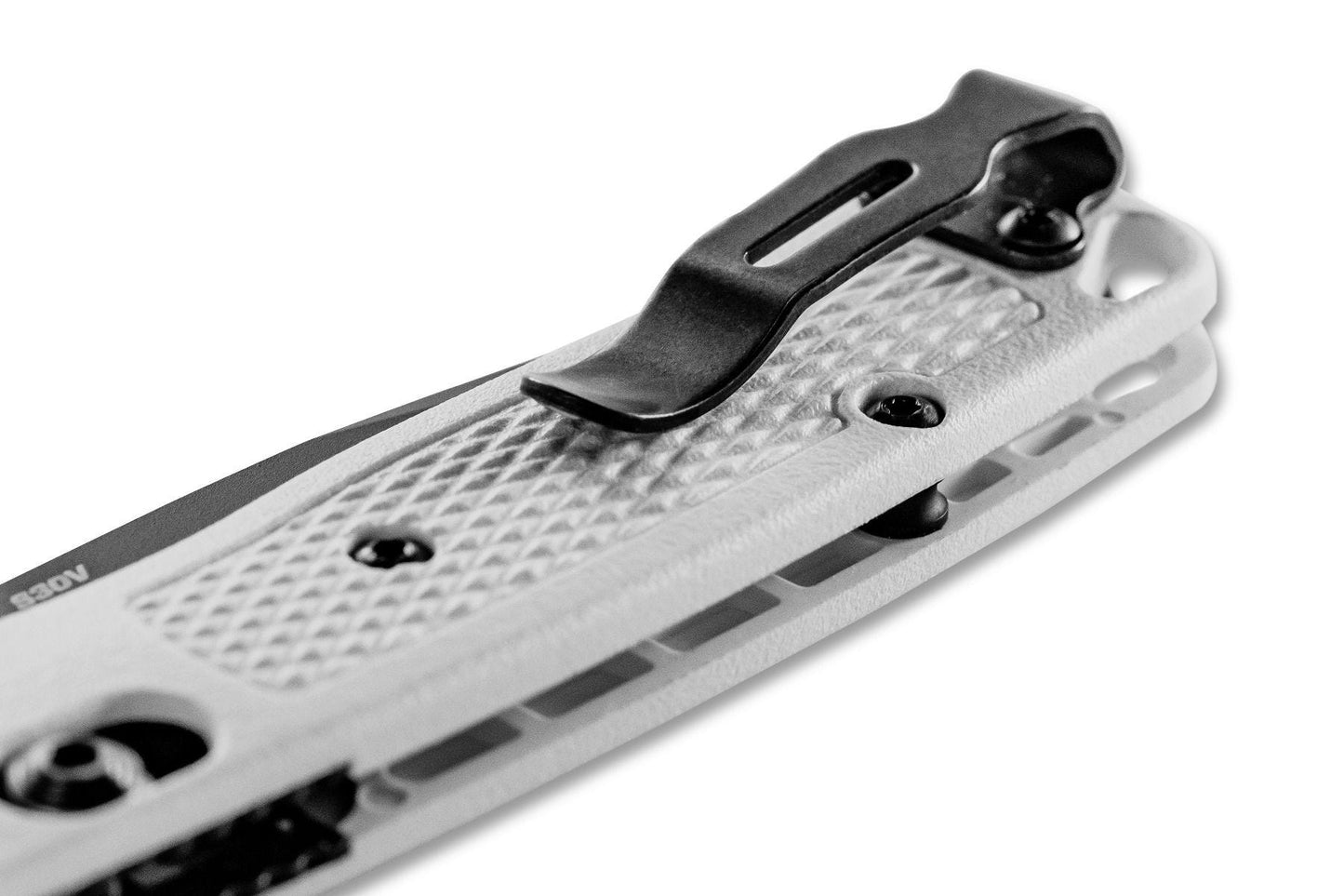 Benchmade 533BK-1 Mini Bugout 2.82" CPM-S30V Folding Knife with White Grivory Handle