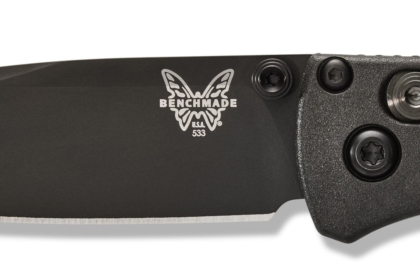 Benchmade 533BK-2 Mini Bugout 2.82" DLC CPM-S30V Folding Knife with Black CF-Elite Handle