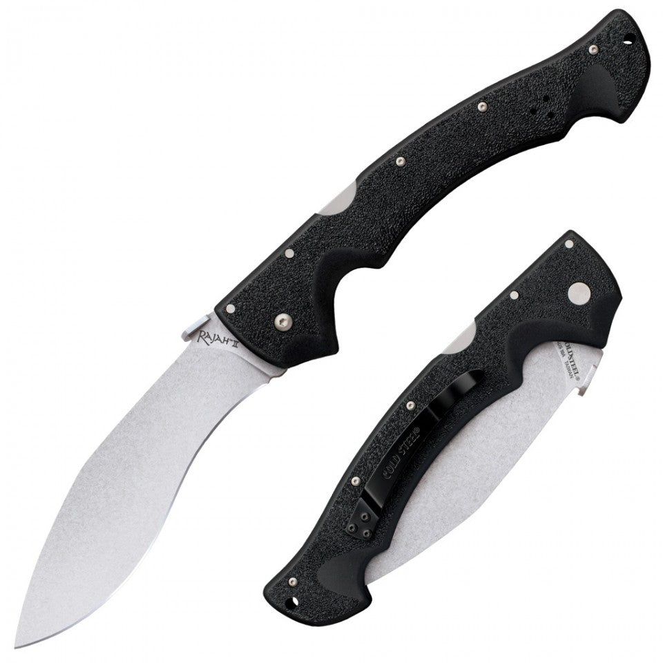 Cold Steel Rajah II 6" AUS10A Stonewash Folding Kukri Knife 62JL