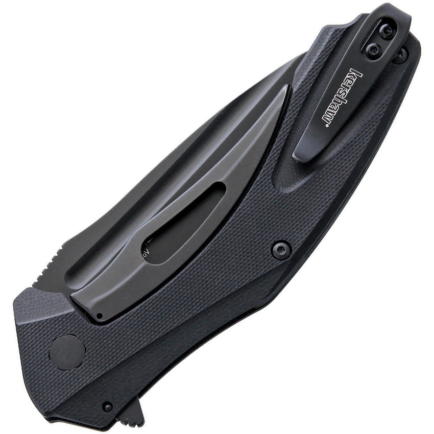 Kershaw Natrix XL 3.75" Black G10 KVT Flipper Folding Knife 7008BLK