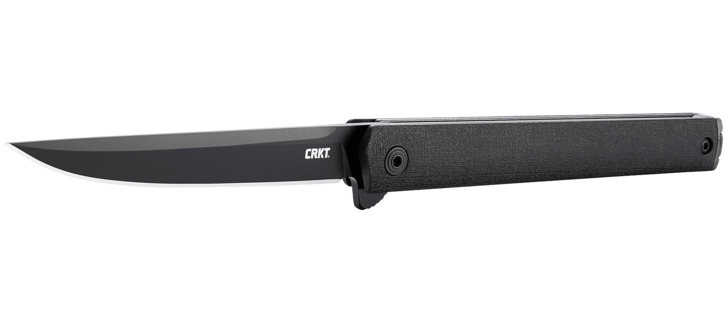 CRKT CEO Flipper Blackout 3.35" AUS8 IKBS Folding Knife - Richard Rogers Design - 7097K