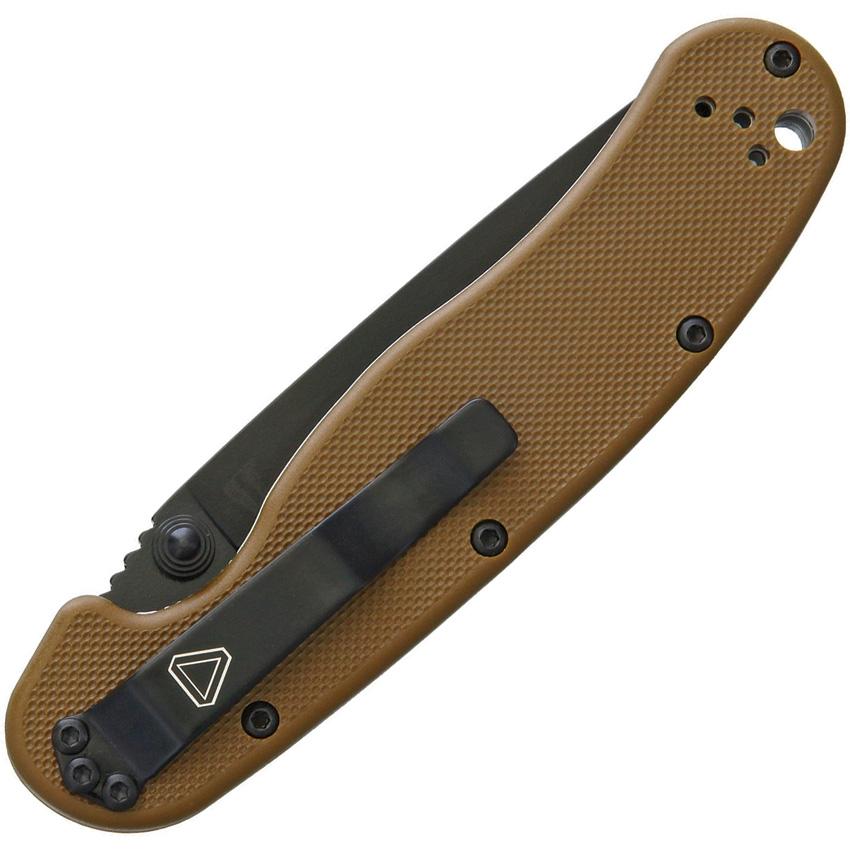 Ontario Knife Company RAT II 3" Black D2 Coyote Brown Folding Knife 8830CB