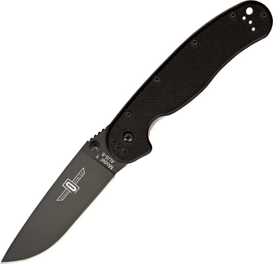 Ontario Knife Company RAT I 3.6" AUS8 Black Folding Knife 8846BP